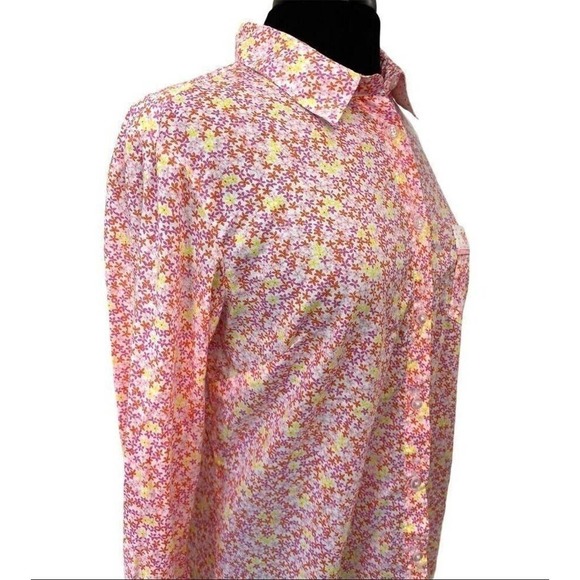 Victorias Secret Night Shirt Womens Medium Pink Floral Cottagecore Sleep Shirt - Picture 7 of 13